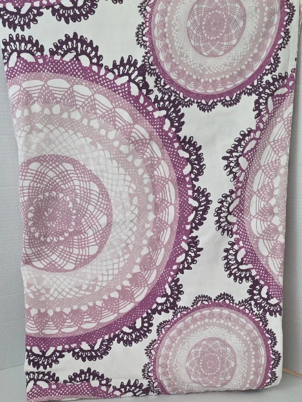 IKEA Lyckoa Purple Lace Mandala Cotton 2 Standard Pillow Sham & Twin Duvet Cover